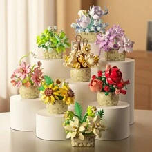 1 件彩色花卉系列积木盆栽花卉、装饰花束、春花积木、生日礼物、圣诞礼物、新年礼物、迷你积木、桌面装饰、缓解压力、缓解压力、可爱积木、积木收藏。随机包装、家居收藏装饰、办公桌面装饰、桌面装饰礼品、积木益智玩具、打造您自己的花卉收藏。 - 彩色 - 查看 12