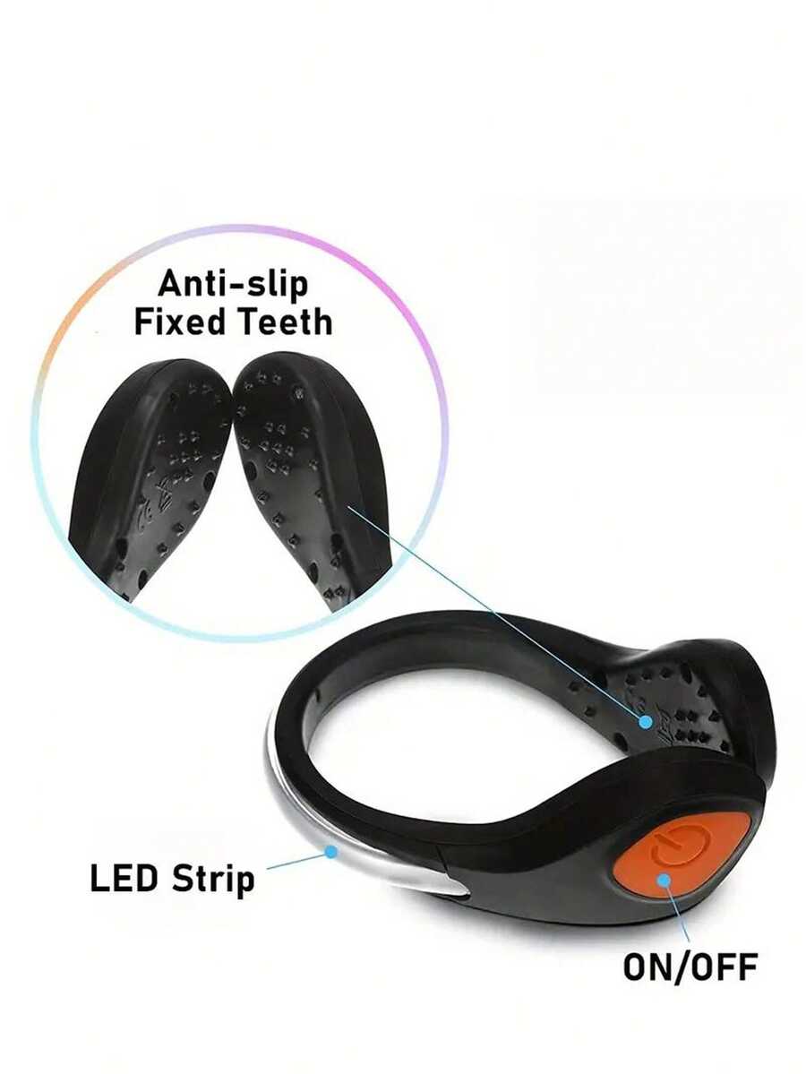 1 PC Shoe Clip Light Flash Shoe Clip Outdoor Sports Warning For Walking