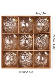 Cirelle 6pcs/9pcs Clear Plastic Christmas Ball Ornaments, Champagne Balls For Tree Decoration - Shatterproof For Holiday Wedding Party Gifts Home Decor Christmas Decorations Room Decor Winter