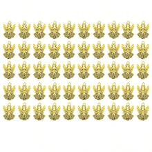8/24/50 件金属天使饰品用于珠宝制作，合金仿古天使翼珠散装仙女吊坠手工工艺品用品用于耳环手链项链 DIY 工艺品 - 彩色 - 查看 12