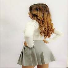 falda tableada - Gris - Ver 3