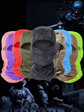 1Pc Balaclava Full Face Mask Breathable Cooling Sun-UV Protection Cover Cycling Hunting Summer - Autumn Gear Black Halloween
