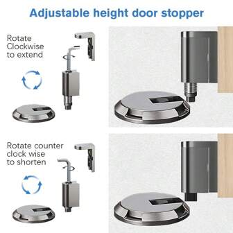 1 件静音防风不锈钢磁性门挡 - 隐形、可调节强度，确保安全关闭