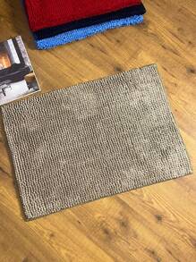 Tapete de Banheiro Bolinha Microfibra Premium Antiderrapante 50x70 Cm - Bege - Visão 1