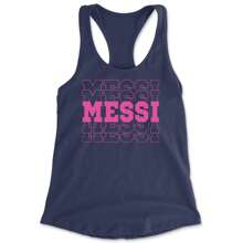 Miami Futbol Racerback Tank Top For Women - Navy Blue - View 3