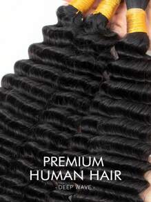 Cabello humano a granel de ondas profundas para trenzar, sin trama, 1 paquete, color negro natural, extensiones de cabello para trenzar, cabello humano para trenzar - SNatural - Ver 5