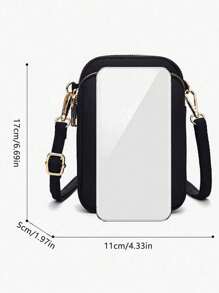 1pc Leisure And Fashion Crossbody Walking Bag With Mobile Phone Cloth Bag Vertical Coin Purse For Girl, Travel, Back To School, Gifts(Alphabet Diy Handmade Bag!!!)