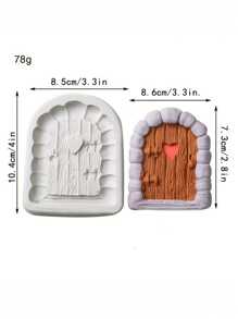 Bộ khuôn nướng bánh silicon chủ đề thiên nhiên: Nấm, Cabin nhỏ, Dụng cụ tạo hình fondant để trang trí bánh - Màu be - Xem 14