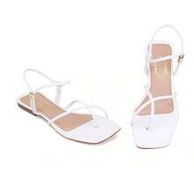 Women's Flat Sandals Delicate Simple Soft And Comfortable Beautiful Summer Fashion Leisure Walking - 白色 - 查看 2