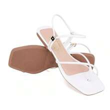 Women's Flat Sandals Delicate Simple Soft And Comfortable Beautiful Summer Fashion Leisure Walking - 白色 - 查看 3