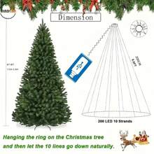 1 Pc Christmas Tree Light, Waterfall Christmas Light, USB Powered Christmas Light With Remote Control And Timer, 6.6ft Hanging 200 LED Dimmable Multi-Mode Christmas String Lights, Suitable For Holiday Party Decoration Christmas Decoration XMAS Decor Christmas Tree Gift Decor Thanksgiving Wedding Home Decor Home Decor Fall Decor Autumn Decor Birthday Decorations For Gifts Party Supplies Indoor Outdoor Garden Holiday Festival Decor Halloween Decor Wall Decor Halloween Ornaments