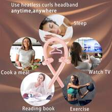 Heatless Hair Curlers For Long Hair With Silk Bonnet, Slouchy Crimper Satin Bonnet Single Layer Elastic Band Silk Sleep Cap Black Soft Adjustable Hair Cap Hair Wrap Large Bonnets For Sleeping. Soft Wave DIY Hair Rollers Styling Tool For Overnight No Heat Curling Rod Headband For Women And Girls