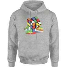 Embroidered  Pot Leaf Patch (Pocket Print) Adult Crewneck Sweatshirt - Heather grey - View 1