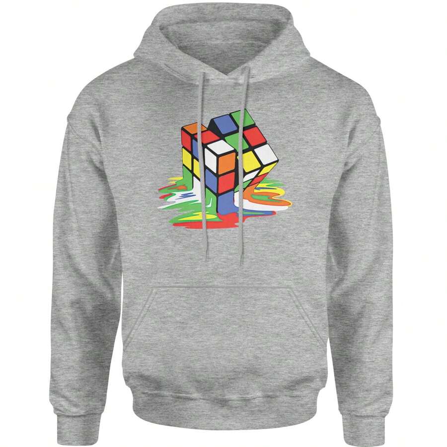 Embroidered Pot Leaf Patch (Pocket Print) Adult Crewneck Sweatshirt - Heather grey - View 1