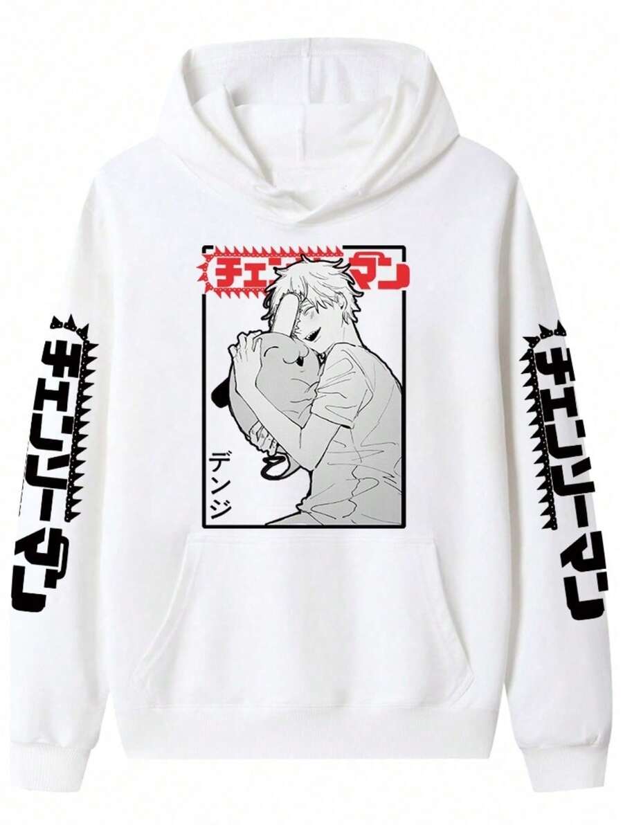 A N I M E Sweatshirt 100% Cotton Unisex Cold Weather Top - Fast Shipping - trắng - Xem 1