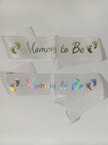 1 套准妈妈婴儿送礼会装饰品、准妈妈腰带和头饰套装准妈妈皇冠准妈妈别针孕妇礼物，适合性别揭晓和女婴和男婴送礼会婴儿送礼会家庭装饰礼物