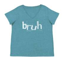 Camiseta tipo "Seriously Bruh Brah Bro Dude" con diseño de jerga urbana de hip hop, camiseta de cuello en V para mujer - Algodón de azúcar - Ver 11