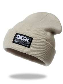 1 件男士冬季保暖针织帽带织物标签，男女通用防寒帽适合户外滑雪帽秋季装备