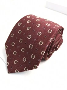 1 条勃艮第手工领带，适合休闲、婚礼、商务和派对场合男士领带 - 彩色 - 查看 3