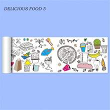 1pc 0.9m Color-Filling Drawing Paper, Large Size Scribble Paper, Coloring Painting Paper Roll, Watercolor Painting Canvas, Wall-Mountable, Non-Messy Back To School,Back To School,School Supplies