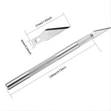 6/12 Stücke Präzisions Handwerks Messer Set - Hochpräzise Universalmesser Set mit extrem scharfen Klingen für Schnitzereien, Architektur Modellbau, Scrapbooking, DIY Kunstwerke und mehr - umfassendes Werkzeug für kunstschaffende Einzelpersonen und Profis (6mm Aluminiumlegierung Griff mit 11# 1# 3# 4# Klingen)