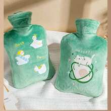 小尺寸可爱毛绒热水袋，装满热水，用于脚、手和腹部加热 - 彩色 - 查看 6