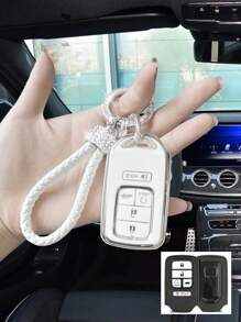 TPU Car Remote Key Fob Cover Protector Case Fit For Accord, Civic, CRV, Pilot, Ridgeline, Odyssey, Passport Keyless Entry Remote Control - one-size - View 1