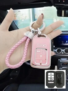 TPU Car Remote Key Fob Cover Protector Case Fit For Accord, Civic, CRV, Pilot, Ridgeline, Odyssey, Passport Keyless Entry Remote Control - one-size - View 2
