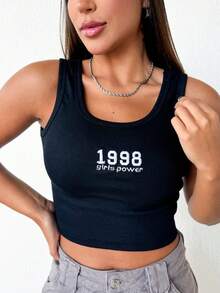 Cropped Tank Top Ribana Gringa - màu đen - Xem 2