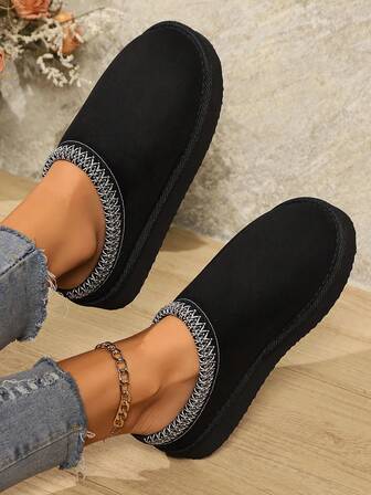 骆驼女士超柔软毛绒拖鞋 - 舒适一脚蹬，配有安全防滑鞋底 - 非常适合寒冷天气在室内休闲时穿着