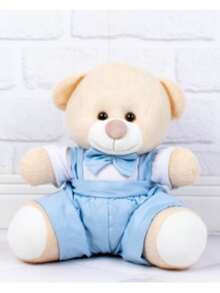 Teddy Bear Shorts With Suspenders For Baby's Room 12 Cm - Ideal For Niches And Decorations - 藍色 - 查看 2