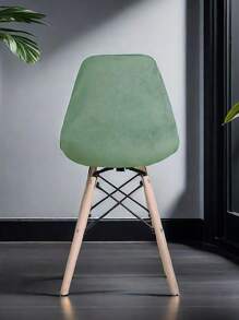 Bộ 1/2 chiếc, bọc ghế nhung màu trơn, bọc đệm ghế co giãn, kiểu Bắc Âu, chống mài mòn và trầy xước, trang trí nhà cửa, bọc tựa lưng màu trơn, bọc đệm ghế, thích hợp cho khách sạn, nhà ở, nhà hàng - màu xanh ngọc lam - Xem 4