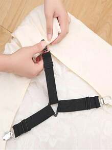 4 Pcs Triangle Bed Sheet Holders Adjustable Elastic Mattress Cover Corner Holder Clip Bed Grippers Suspender Fasteners Straps - Multicolor - View 5