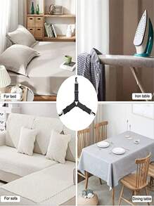 4 Pcs Triangle Bed Sheet Holders Adjustable Elastic Mattress Cover Corner Holder Clip Bed Grippers Suspender Fasteners Straps - Multicolor - View 3