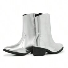 Western Cano Medio Women's Boot - 銀色 - 查看 4
