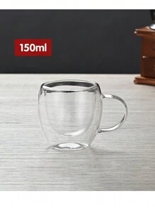 1pc/2pcs/4pcs Double-Layer Glass Coffee Mug Milk Cup Heatproof Tea Cup Set - Transparent - View 13