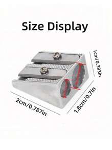 Metal Durable Pencil Sharpener For Triangular Thick Pencils And Normal Pencils, Double Hole Zinc Alloy