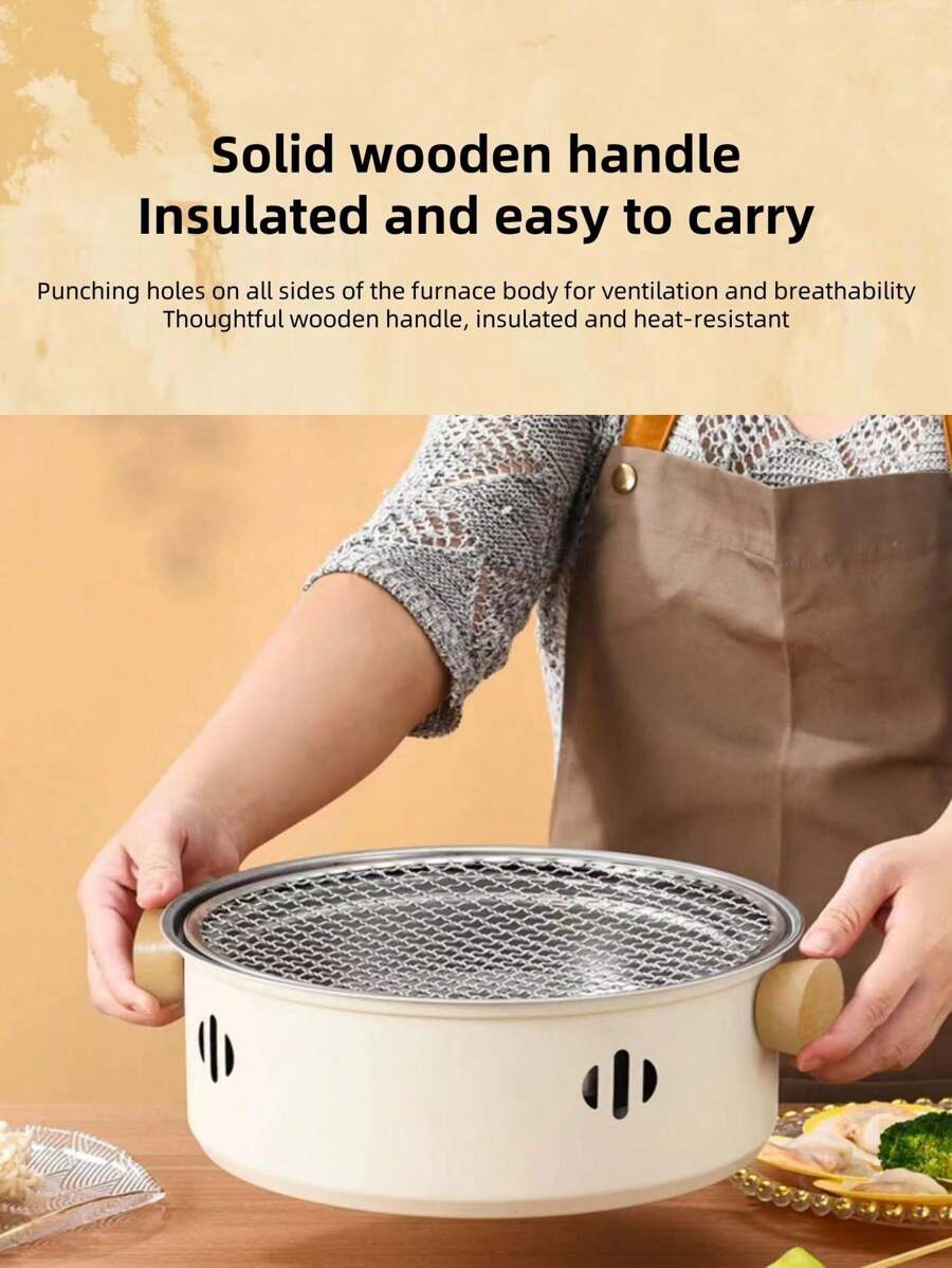 Portable Round Fireplace Brazier, Home Fireplace Stove, Outdoor