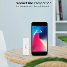 Smart Hygrometer Thermometer - Remote Monitor With App Alert, High Precision - White - View 3