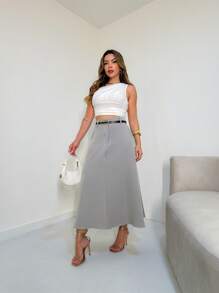 Women Skirts - Gris Claro - Ver 2