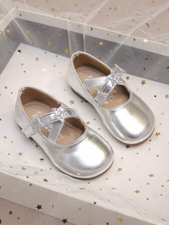 女童新款时尚公主鞋，软底花卉舞鞋，幼儿和小孩可爱平底正装鞋，舒适防滑校鞋