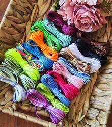 Kit Fio de Cetim 1mm Para Pulseira Bijuteria Artesanato 40 Metros (2m por Cor) - 20 Fios Linha Para Pulseira Linha Para Tranças Cabelo - Multicolorido - Visão 5