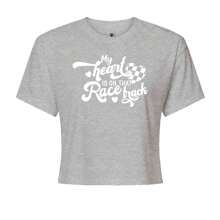 My Heart Is On That Race Track Cropped T-Shirt