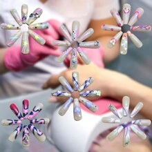 Paquete de Uñas Postizas "Press On" (12 uñas postizas) - 6 Modelos Diferentes - Disponible en sets de 6 y 12 paquetes. - Multicolor - Ver 3