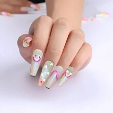 Paquete de Uñas Postizas "Press On" (12 uñas postizas) - 6 Modelos Diferentes - Disponible en sets de 6 y 12 paquetes. - Multicolor - Ver 7