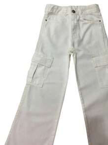 Tween Girls Jeans - 米色 - 查看 3