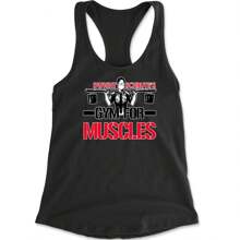 Gym For Muscles Office Workout Racerback Tank Top For Women - Heather grey - View 2