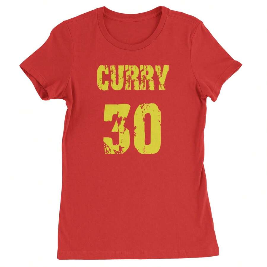 Curry #30 Womens T-Shirt - 紅色 - 查看 1
