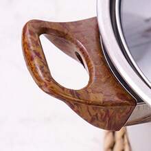 Juego de Ollas de Acero Inoxidable, Juego de Ollas de Doble Oreja de Diez Piezas, Mejor Regalo de Navidad, 5 Sartenes y 5 Tapas, para Navidad y Año Nuevo Chino, Picnic de San Valentín y Senderismo - Plateado - Ver 8