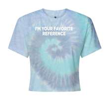 I'm Your Favorite Reference Cropped T-Shirt - Blue clouds - View 1
